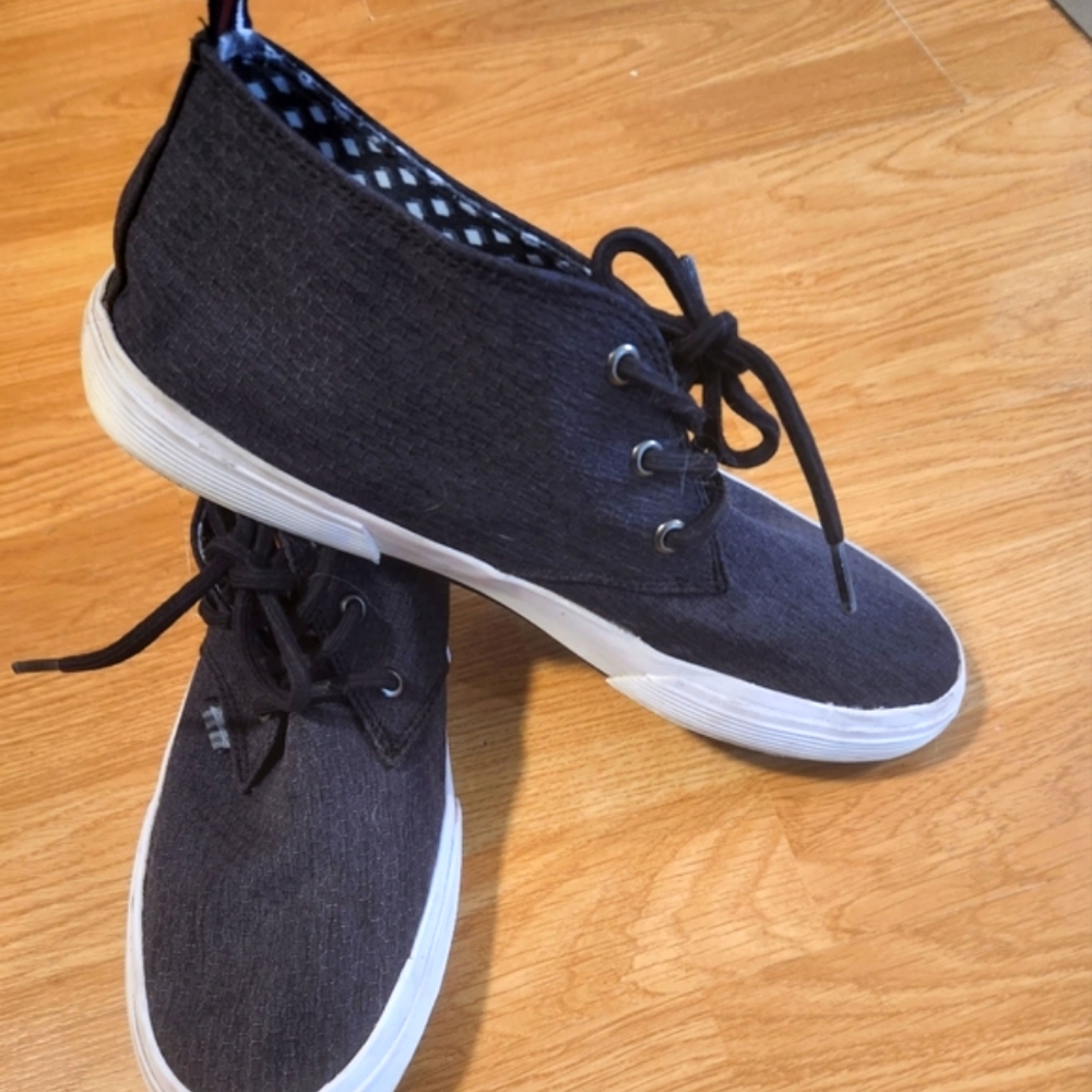 BEN SHERMAN Gray High Top Canvas Sneaker Shoe